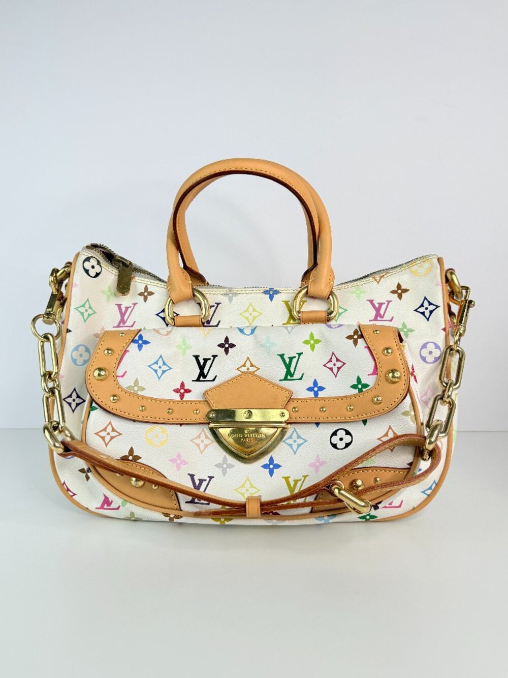 louis vuitton beverly MM monogram multicolor white